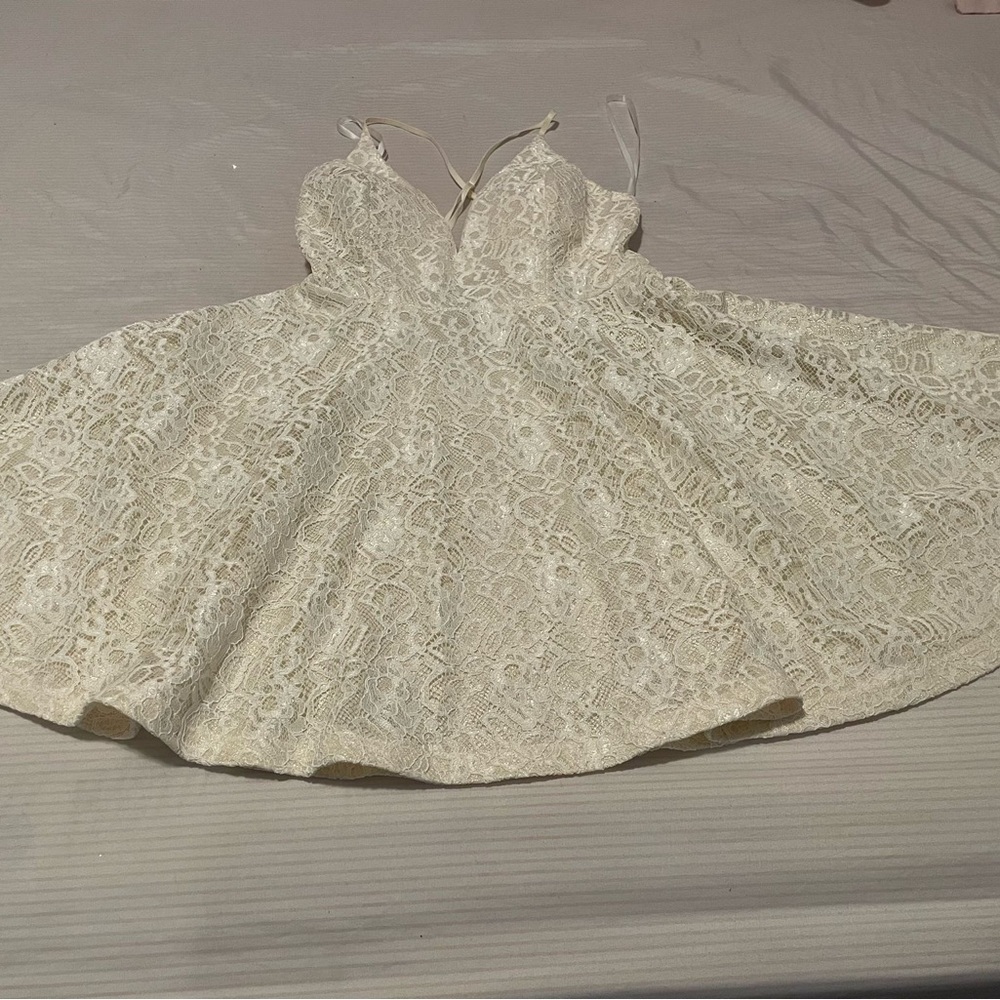 Elegant Lace Dress in Cream